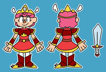 Princess Popcorn character design sheet (2021)